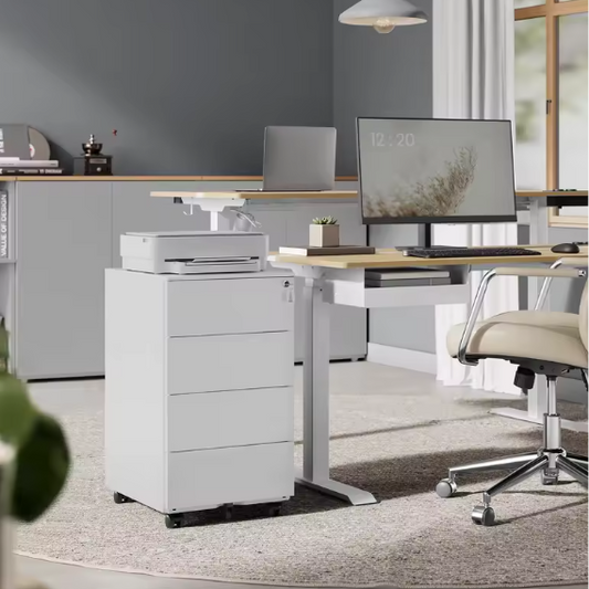 Verrijdbare Metalen Archiefkast met 4 Lades – Lockable en Kantelveilig