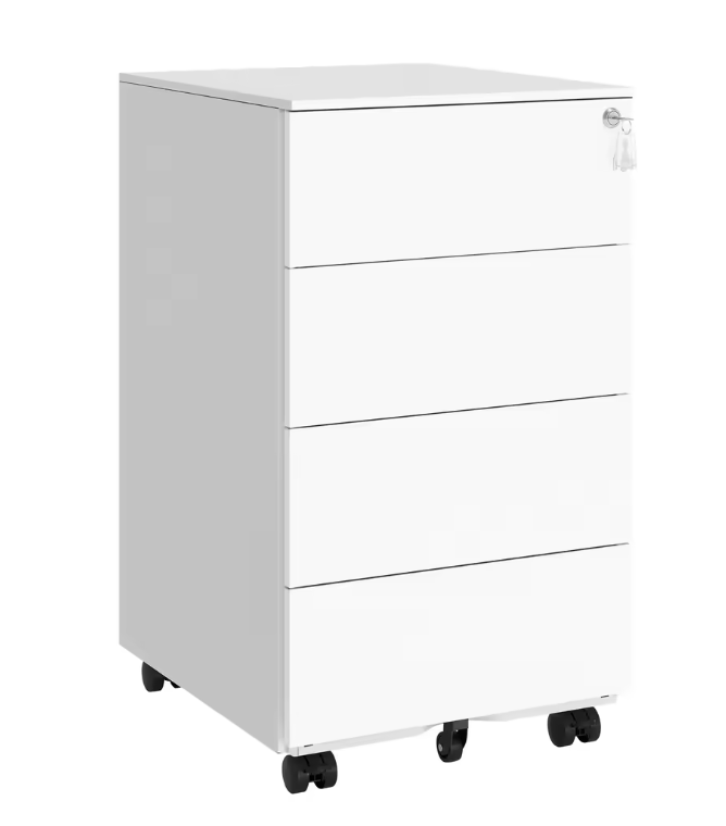 Verrijdbare Metalen Archiefkast met 4 Lades – Lockable en Kantelveilig