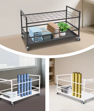 Mobiel Documentenrek met 50 Vakken – Metalen Opbergwagen op Wielen