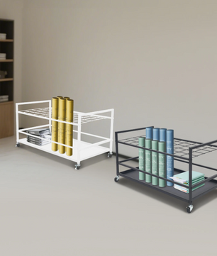 Mobiel Documentenrek met 50 Vakken – Metalen Opbergwagen op Wielen