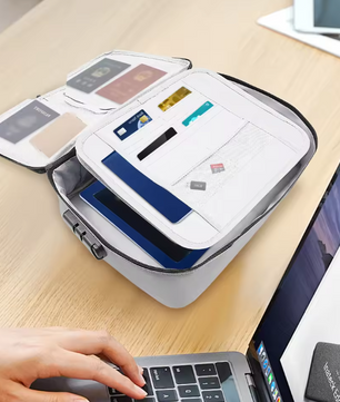 Brandwerende Documententas met Wachtwoordslot – Multifunctionele Reistas voor Kantoor en Thuis