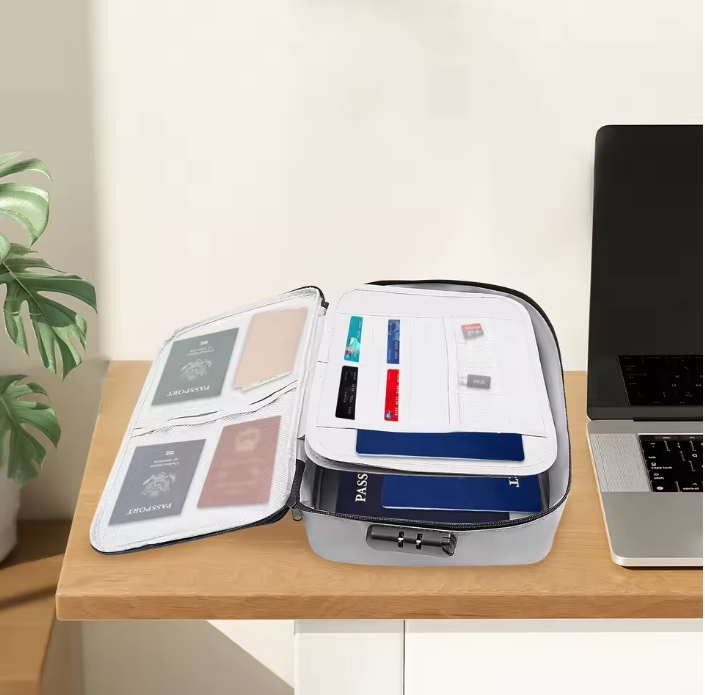 Brandwerende Documententas met Wachtwoordslot – Multifunctionele Reistas voor Kantoor en Thuis