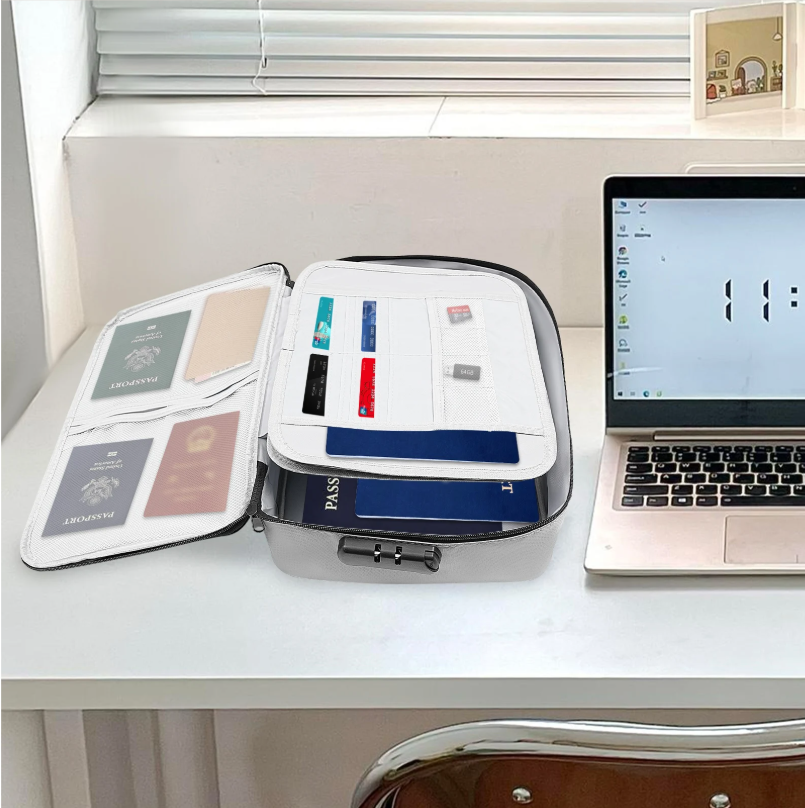 Brandwerende Documententas met Wachtwoordslot – Multifunctionele Reistas voor Kantoor en Thuis