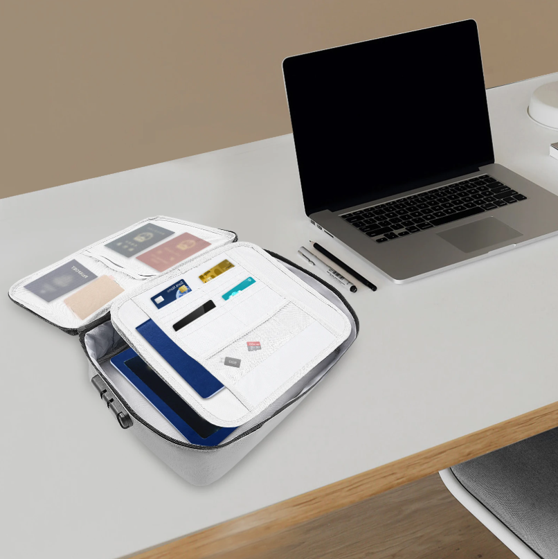 Brandwerende Documententas met Wachtwoordslot – Multifunctionele Reistas voor Kantoor en Thuis