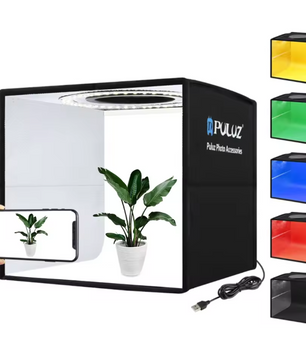 Draagbare Fotostudio Lightbox – Opvouwbare LED Fototent met 12 Achtergronden