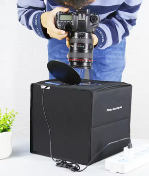 Draagbare Fotostudio Lightbox – Opvouwbare LED Fototent met 12 Achtergronden