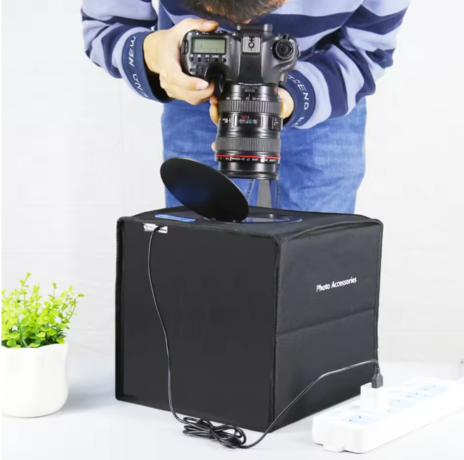 Draagbare Fotostudio Lightbox – Opvouwbare LED Fototent met 12 Achtergronden