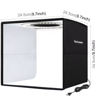 Draagbare Fotostudio Lightbox – Opvouwbare LED Fototent met 12 Achtergronden