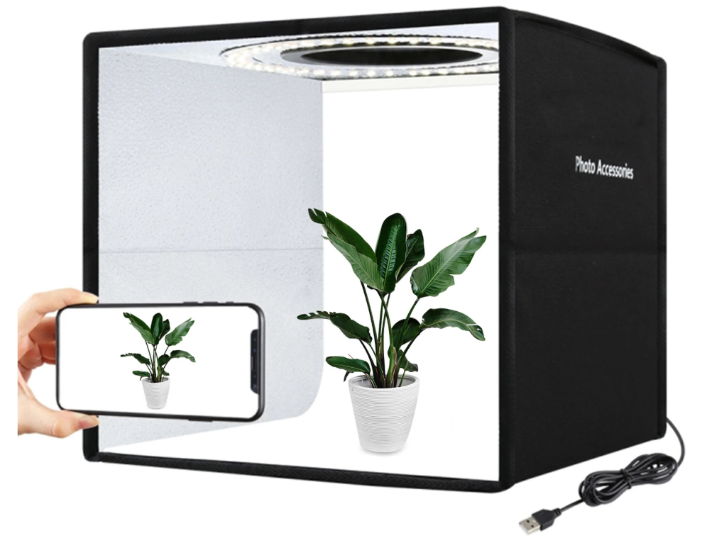 Draagbare Fotostudio Lightbox – Opvouwbare LED Fototent met 12 Achtergronden