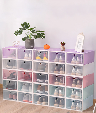 20-Delige Stapelbare Schoenenorganizers – Kunststof Opbergers voor Kast en Hal