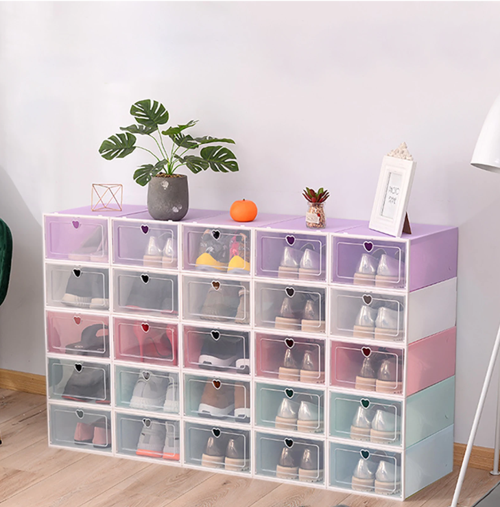 20-Delige Stapelbare Schoenenorganizers – Kunststof Opbergers voor Kast en Hal