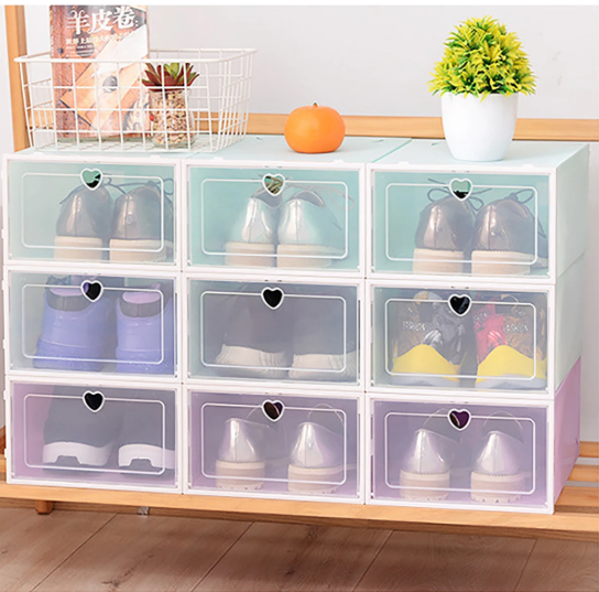 20-Delige Stapelbare Schoenenorganizers – Kunststof Opbergers voor Kast en Hal