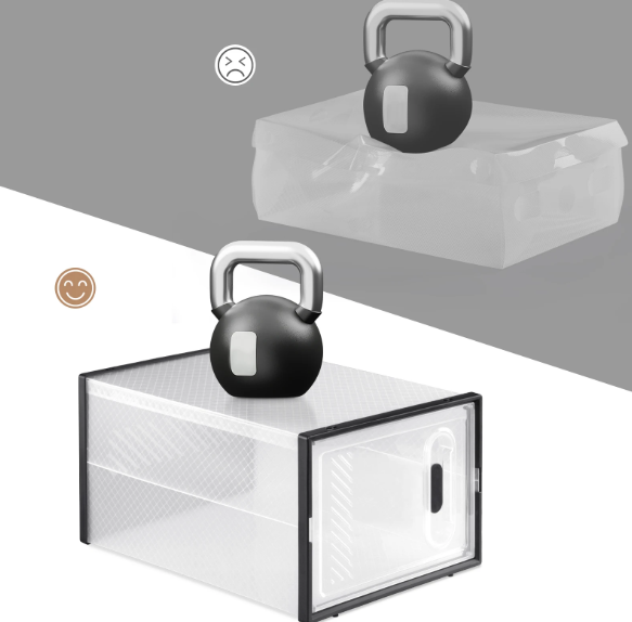 Transparante Schoenenboxen met Magneetsluiting – Stapelbare Opbergers Set