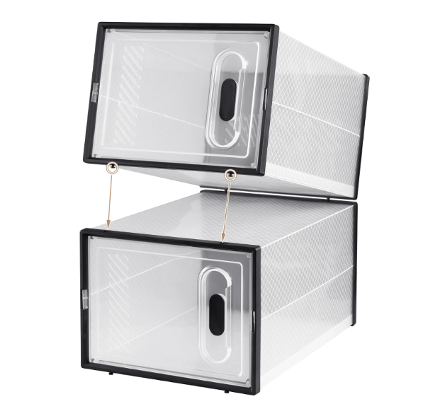 Transparante Schoenenboxen met Magneetsluiting – Stapelbare Opbergers Set