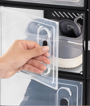 Transparante Schoenenboxen met Magneetsluiting – Stapelbare Opbergers Set