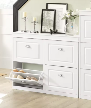 Schoenenkast met 4 Kieplades – Smal Model met 8 Opbergvakken