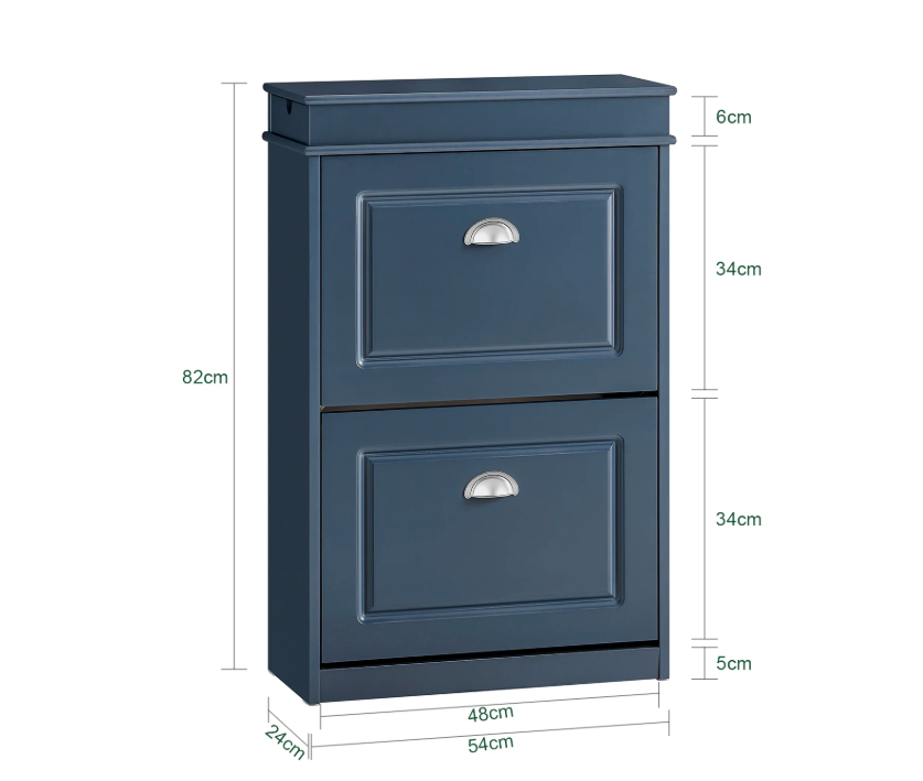 Schoenenkast met 4 Kieplades – Smal Model met 8 Opbergvakken