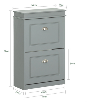 Schoenenkast met 4 Kieplades – Smal Model met 8 Opbergvakken