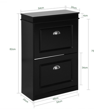 Schoenenkast met 4 Kieplades – Smal Model met 8 Opbergvakken