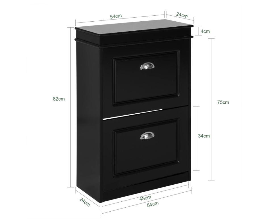 Schoenenkast met 4 Kieplades – Smal Model met 8 Opbergvakken