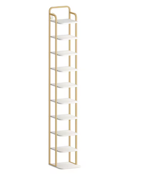 Verticale Schoenenkast met 10 Lagen – Smal Schoenenrek voor Kleine Ruimtes