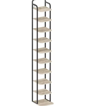 Verticale Schoenenkast met 10 Lagen – Smal Schoenenrek voor Kleine Ruimtes