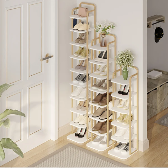 Verticale Schoenenkast met 10 Lagen – Smal Schoenenrek voor Kleine Ruimtes