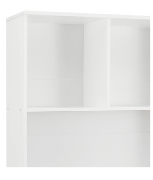 Moderne Vloerstaande Boekenkast met 5 Planken – Witte Houten Opbergkast voor Boeken, Decor en Accessoires