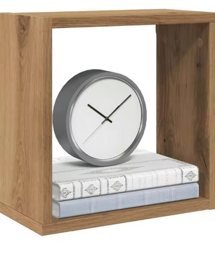 Set van 6 Houten Kubusplanken – Wandplanken in Ambachtelijk Eiken, 30x15x30 cm, Modern Modulair Ontwerp