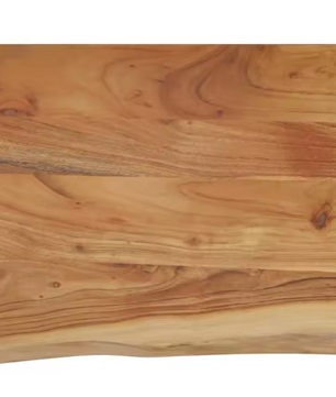 Houten Wandplank van Massief Acaciahout – Rechthoekige Live Edge Plank 40x30x3,8 cm, Rustiek en Duurzaam Wanddecor