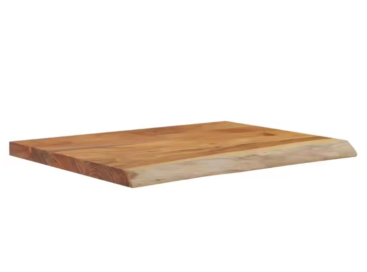 Houten Wandplank van Massief Acaciahout – Rechthoekige Live Edge Plank 40x30x3,8 cm, Rustiek en Duurzaam Wanddecor