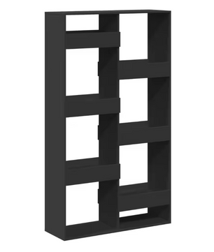 Zwarte Houten Boekenplank – Moderne Vrijstaande Boekenkast met 8 Verstelbare Planken, 100x33x175 cm Opbergmeubel voor Woonkamer of Kantoor