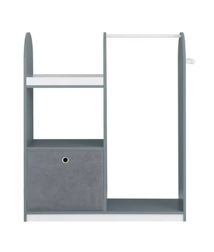 Kindergarderobe met 3 Haken en Jurkstok – MDF Opbergkast voor Kinderen