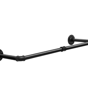 Industriële Wandgemonteerde Kledingrail – Metalen Kledingrek 79/100 cm