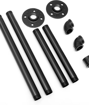 Industriële Wandgemonteerde Kledingrail – Metalen Kledingrek 79/100 cm