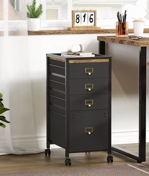 Mobiele Stoffen Archiefkast met Laden – Voor A4 en Briefpapier