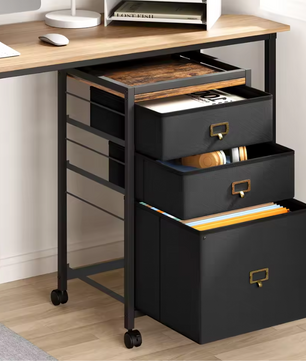 Mobiele Stoffen Archiefkast met Laden – Voor A4 en Briefpapier