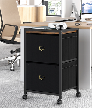 Mobiele Stoffen Archiefkast met Laden – Voor A4 en Briefpapier