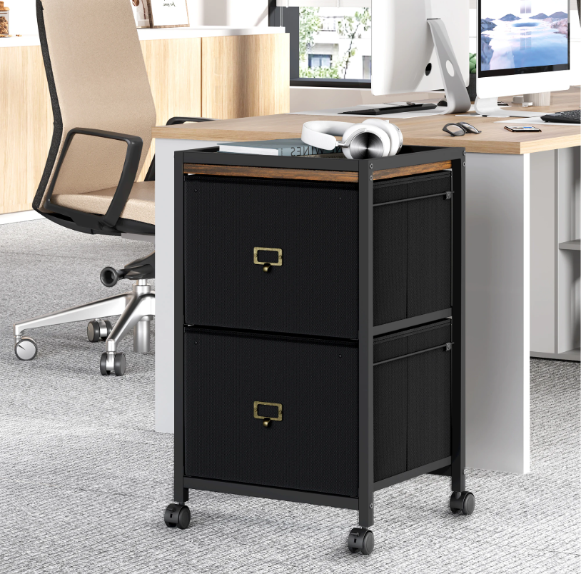Mobiele Stoffen Archiefkast met Laden – Voor A4 en Briefpapier