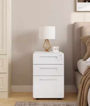 Metalen Verrijdbare Archiefkast met Slot – 3 Lades 40x63x50,8 cm