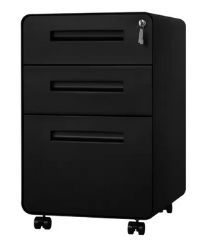 Metalen Verrijdbare Archiefkast met Slot – 3 Lades 40x63x50,8 cm