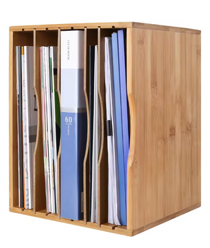 Bamboe Documenten Organizer – 5-Laags Brievenbak en amp; Kantoorordner – 36x25x26 cm