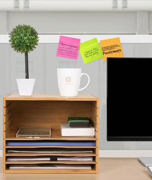 Bamboe Documenten Organizer – 5-Laags Brievenbak en amp; Kantoorordner – 36x25x26 cm