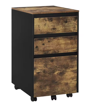 Mobiele Archiefkast met 3 Laden – Houten Kantoor Rolcontainer met Wielen – 40x70x40 cm – Industrieel Design