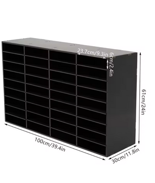 Literatuur Organizer met 24/36 Compartimenten – PVC Documentenkast – Moderne Opbergkast voor Dossiers en Papierwerk