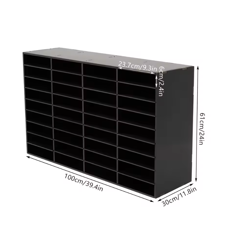 Literatuur Organizer met 24/36 Compartimenten – PVC Documentenkast – Moderne Opbergkast voor Dossiers en Papierwerk