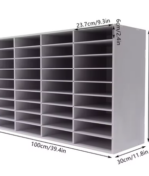 Literatuur Organizer met 24/36 Compartimenten – PVC Documentenkast – Moderne Opbergkast voor Dossiers en Papierwerk