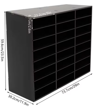 Literatuur Organizer met 24/36 Compartimenten – PVC Documentenkast – Moderne Opbergkast voor Dossiers en Papierwerk