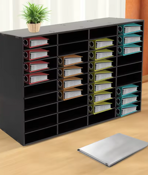 Literatuur Organizer met 24/36 Compartimenten – PVC Documentenkast – Moderne Opbergkast voor Dossiers en Papierwerk