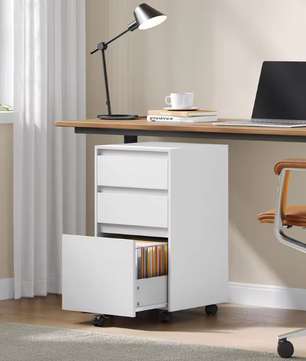 Mobiele Archiefkast met 3 Laden – Verrijdbare Printertafel en amp; Kantooropbergkast